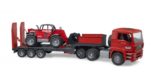 MAN TGA Tieflader mit Manitou Teleskoplader MLT 633